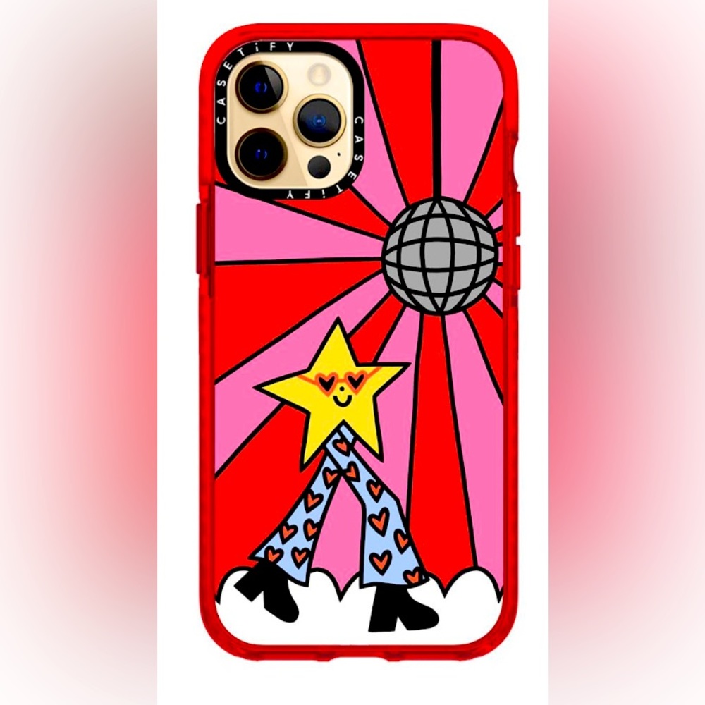 CASETIFY DISCO STAR GIRL IPHONE 12 PRO MAX CASE
SHEER- RED